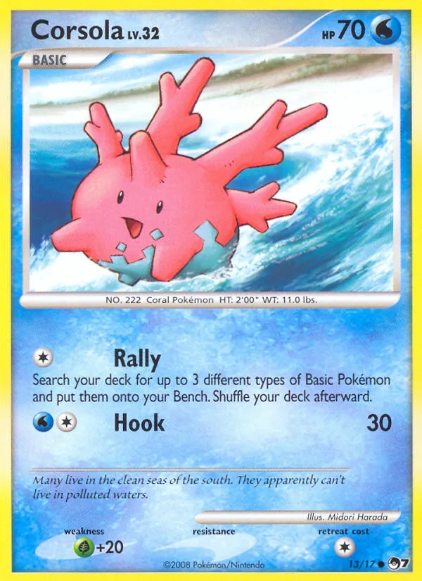 Corsola - POP Series 7 Pokemon Card