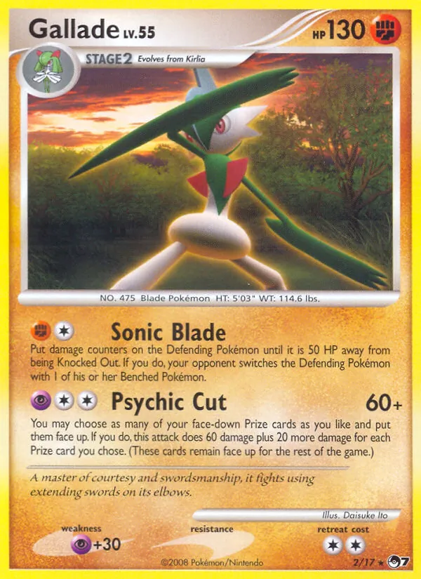 Gallade - POP Series 7 Pokemon Card