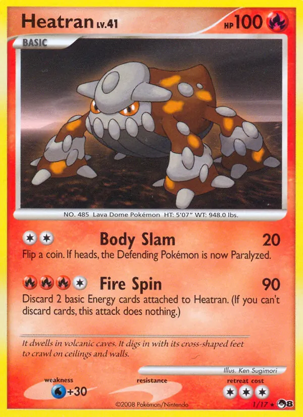 Heatran - POP Series 8 Pokemon Card