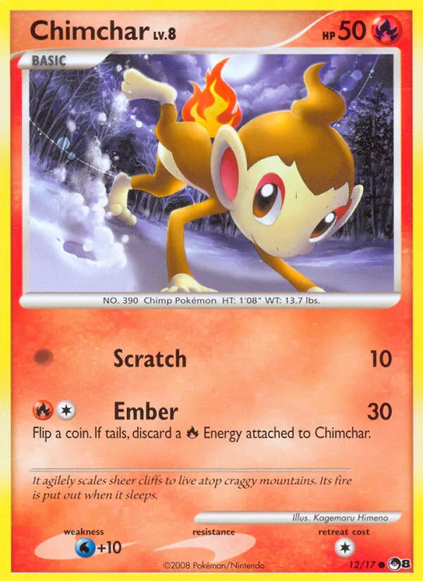 Chimchar - POP Series 8 Pokemon Card