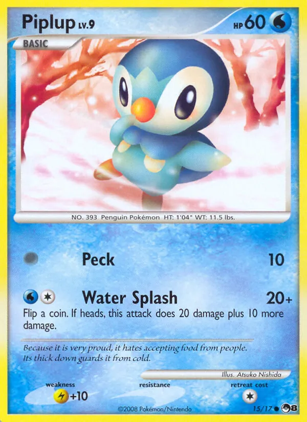 Piplup - POP Series 8 Pokemon Card