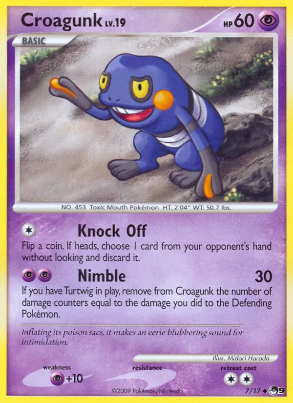 Croagunk - POP Series 9 Pokemon Card