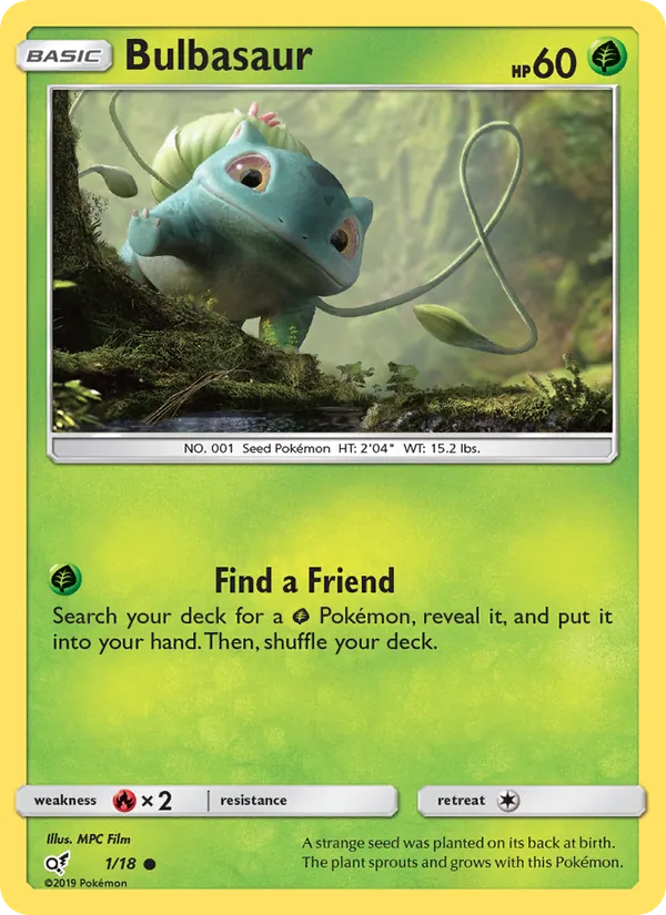 Bulbasaur - Detective Pikachu Pokemon Card