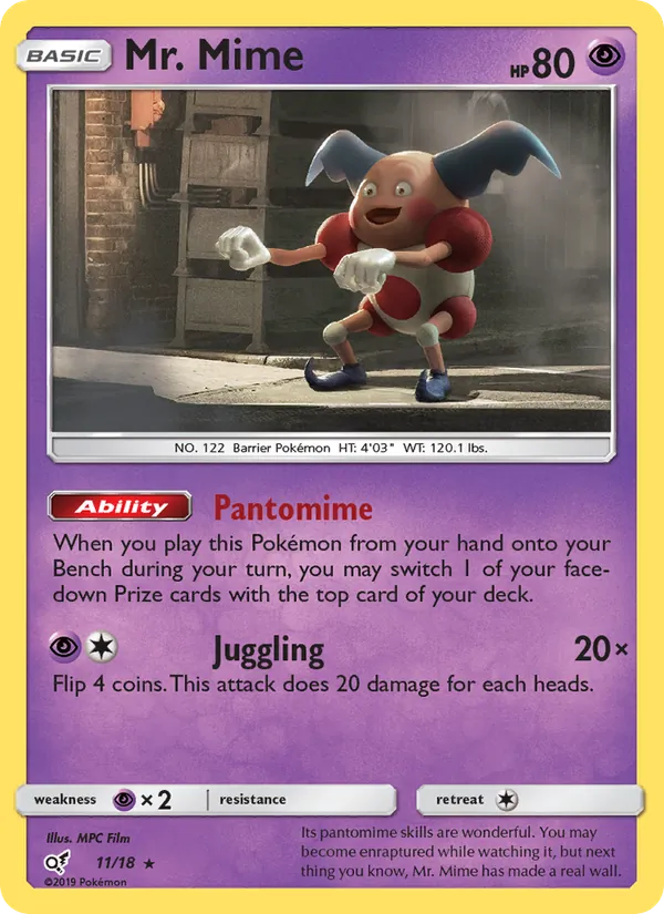 Mr. Mime - Detective Pikachu Pokemon Card