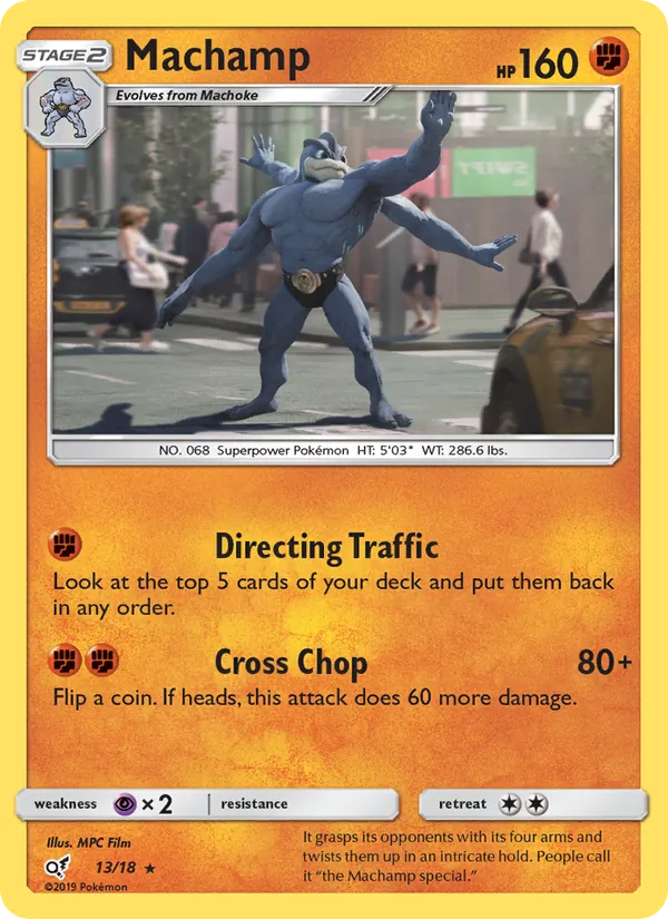 Machamp - Detective Pikachu Pokemon Card