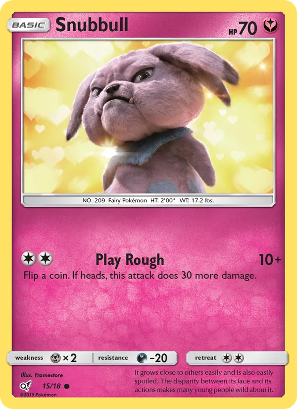 Snubbull - Detective Pikachu Pokemon Card