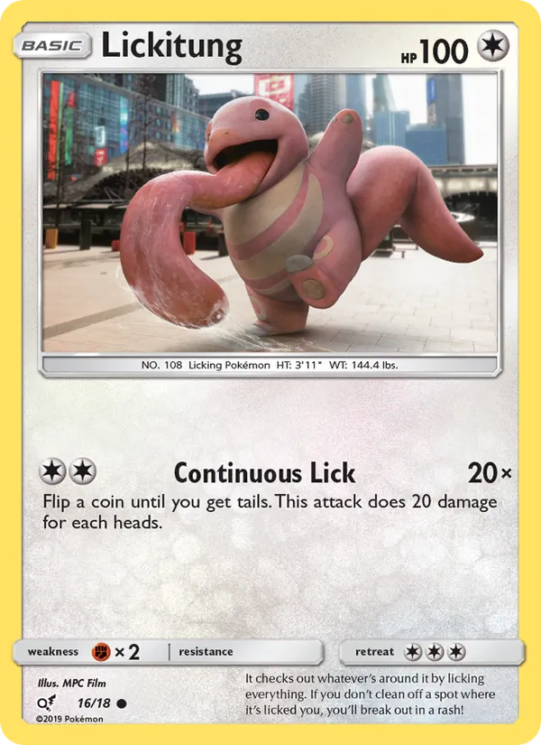 Lickitung - Detective Pikachu Pokemon Card