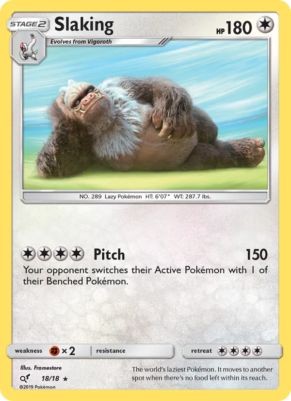 Slaking - Detective Pikachu Pokemon Card