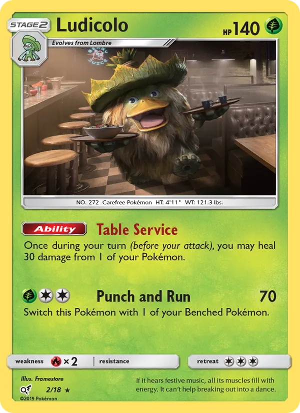 Ludicolo - Detective Pikachu Pokemon Card