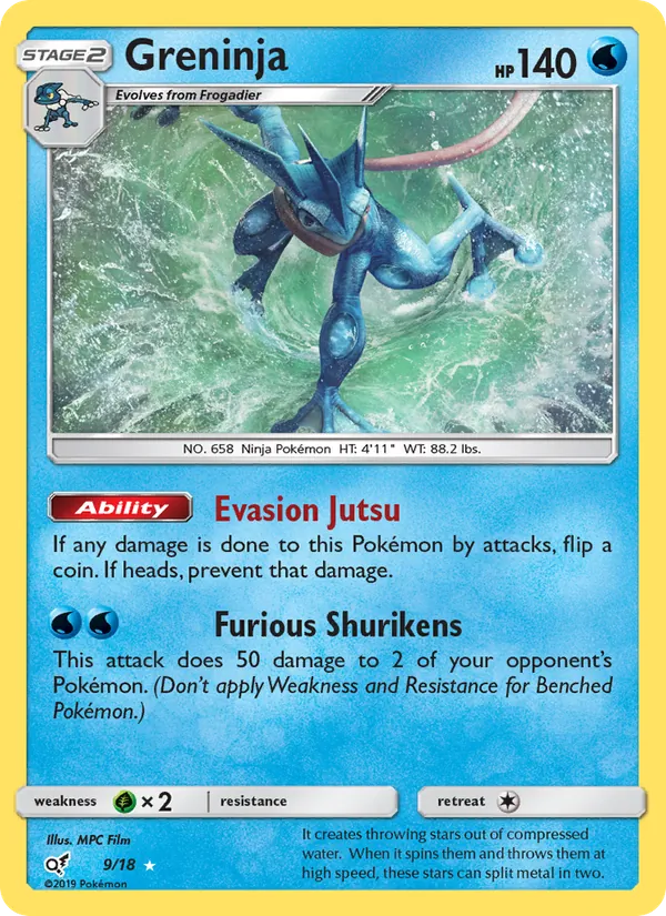 Greninja - Detective Pikachu Pokemon Card