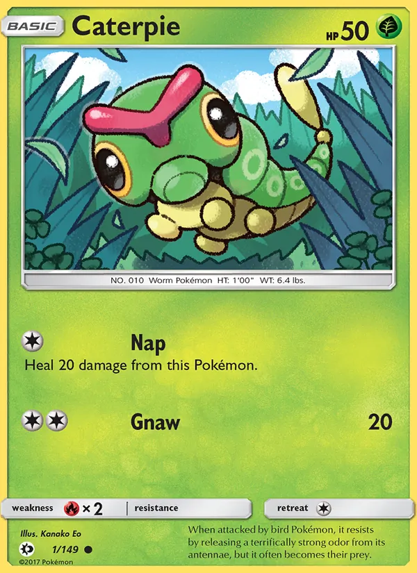 Caterpie - Sun & Moon Pokemon Card