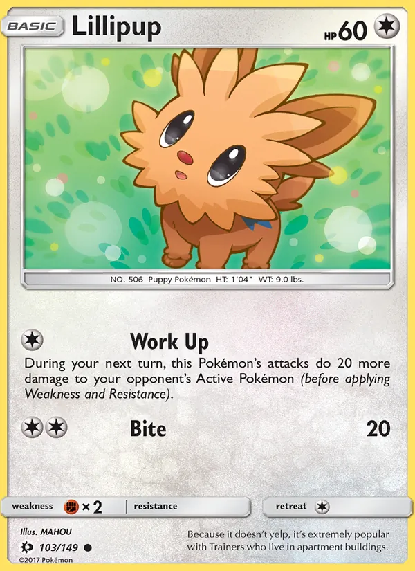 Lillipup - Sun & Moon Pokemon Card