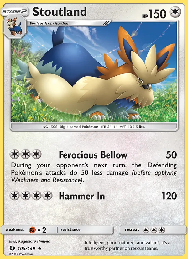 Stoutland - Sun & Moon Pokemon Card