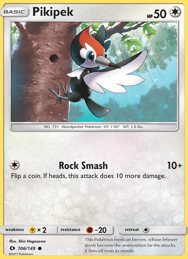 Pikipek - Sun & Moon Pokemon Card
