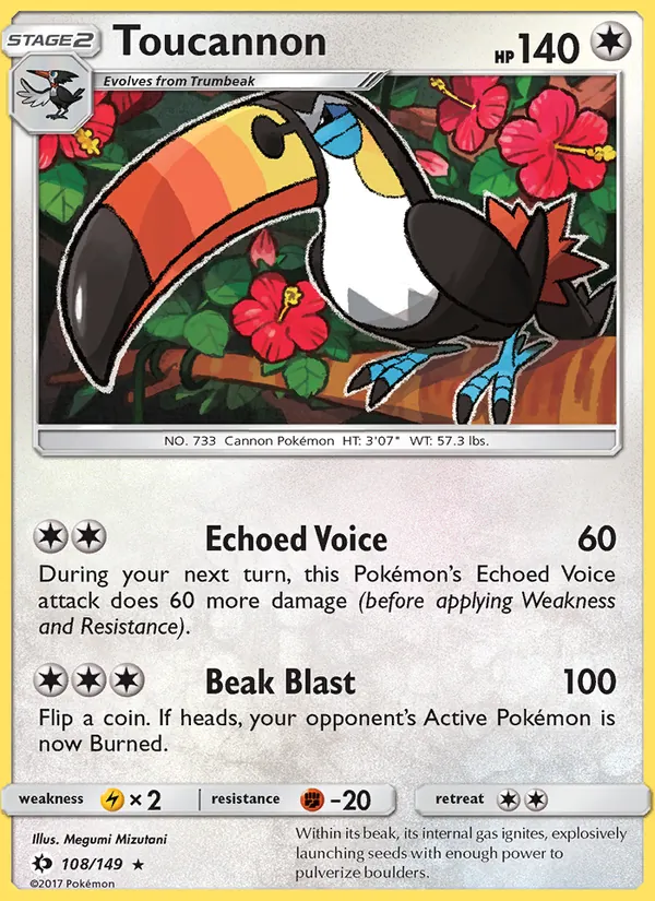 Toucannon - Sun & Moon Pokemon Card