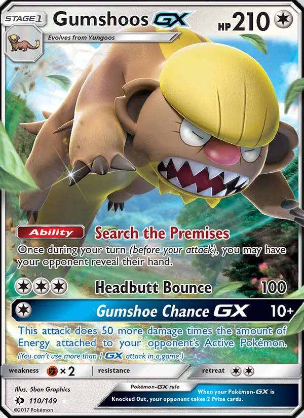 Gumshoos GX - Sun & Moon Pokemon Card