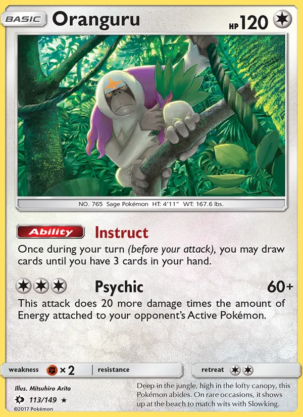 Oranguru - Sun & Moon Pokemon Card