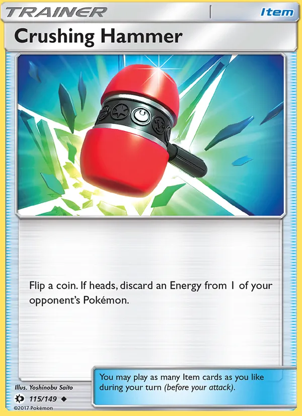 Crushing Hammer - Sun & Moon Pokemon Card