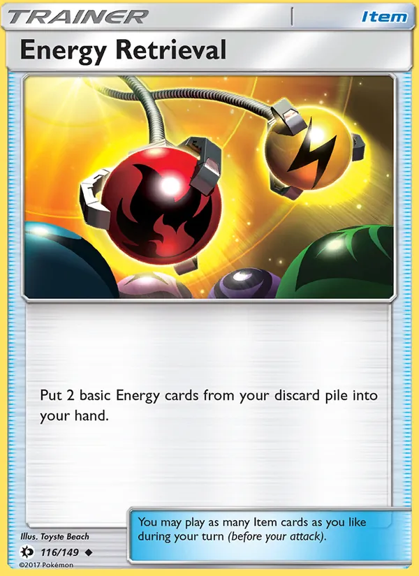 Energy Retrieval - Sun & Moon Pokemon Card