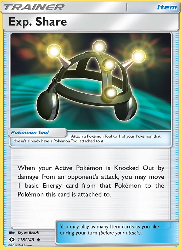 Exp. Share - Sun & Moon Pokemon Card