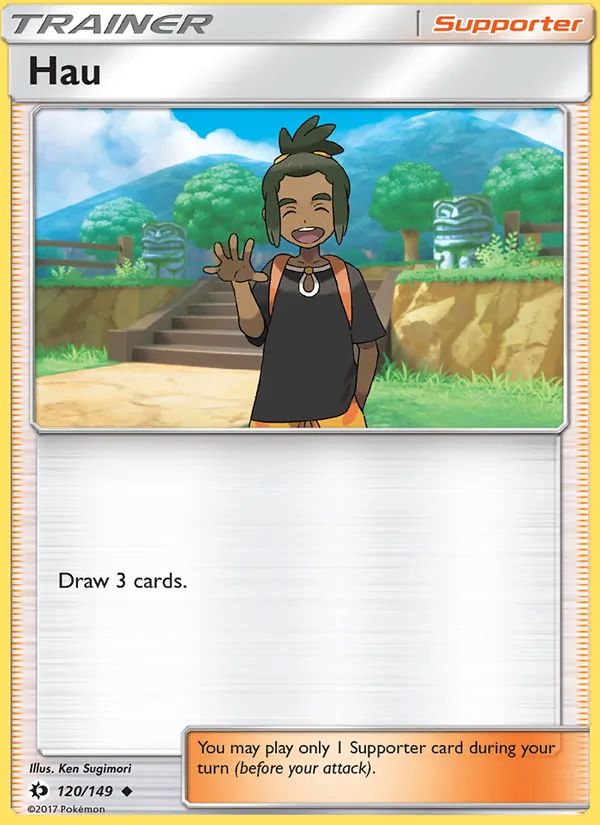 Hau - Sun & Moon Pokemon Card