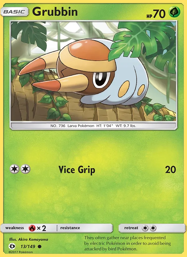 Grubbin - Sun & Moon Pokemon Card