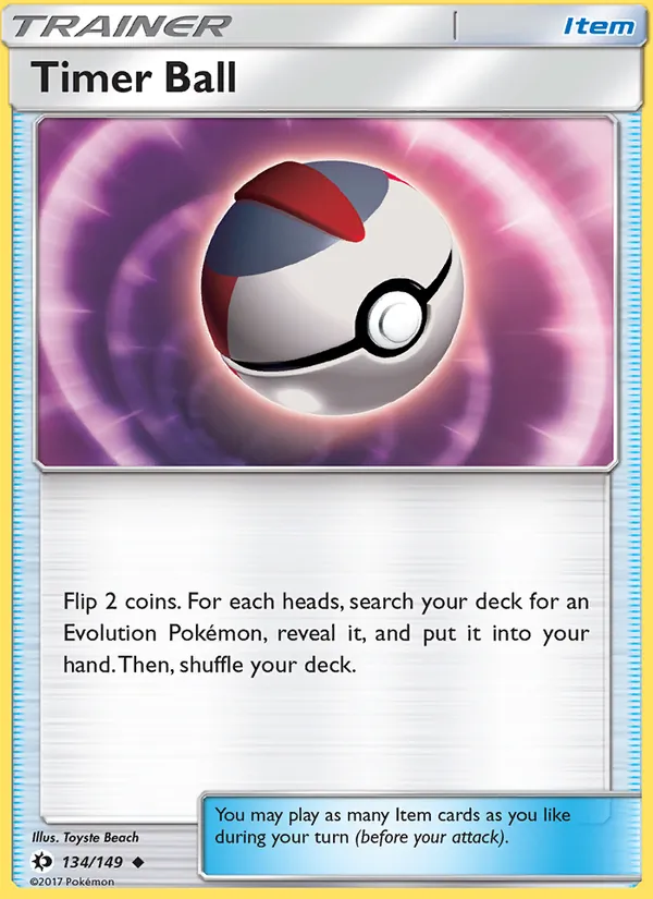 Timer Ball - Sun & Moon Pokemon Card