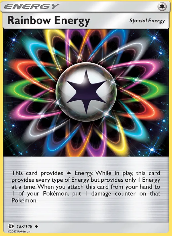 Rainbow Energy - Sun & Moon Pokemon Card