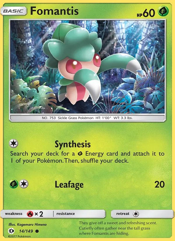 Fomantis - Sun & Moon Pokemon Card