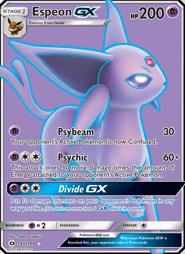 Espeon GX - Sun & Moon Pokemon Card