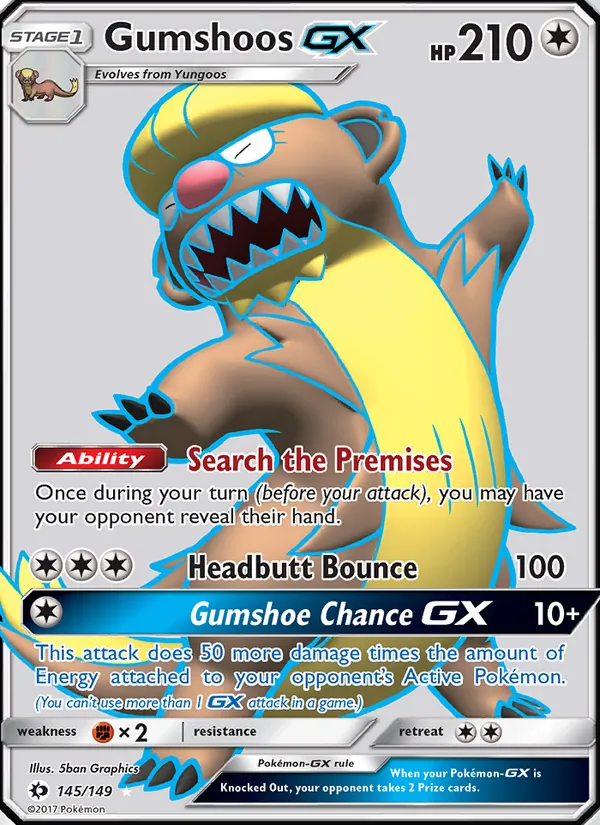 Gumshoos GX - Sun & Moon Pokemon Card