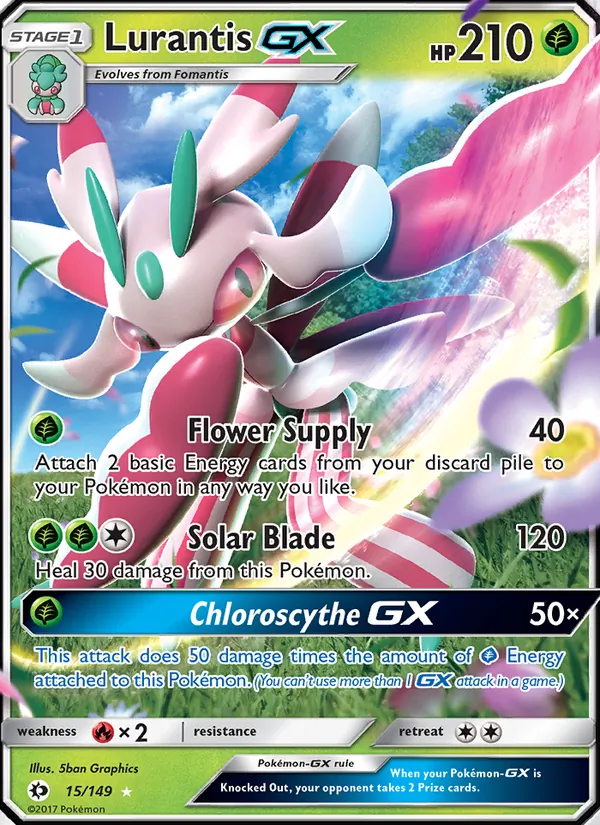 Lurantis GX - Sun & Moon Pokemon Card
