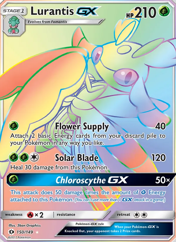 Lurantis GX - Sun & Moon Pokemon Card
