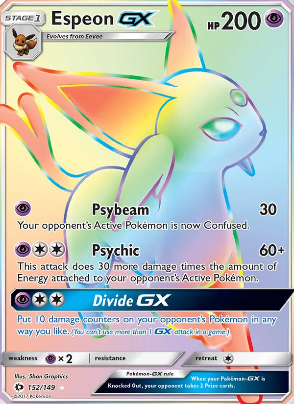 Espeon GX - Sun & Moon Pokemon Card