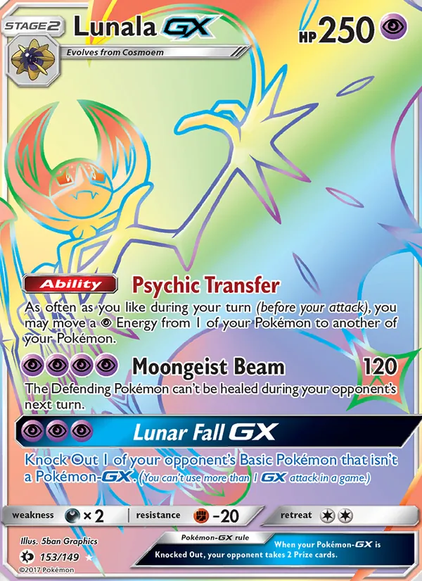 Lunala GX - Sun & Moon Pokemon Card