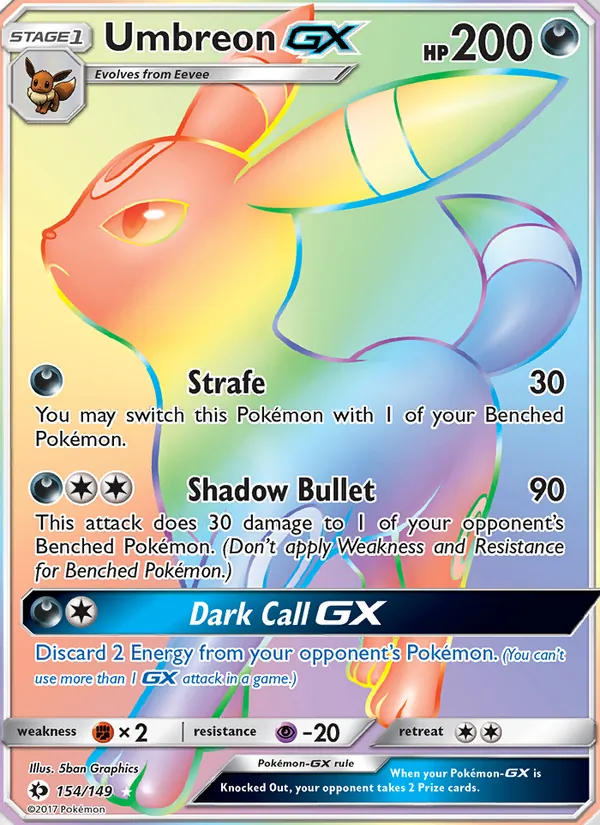Umbreon GX - Sun & Moon Pokemon Card
