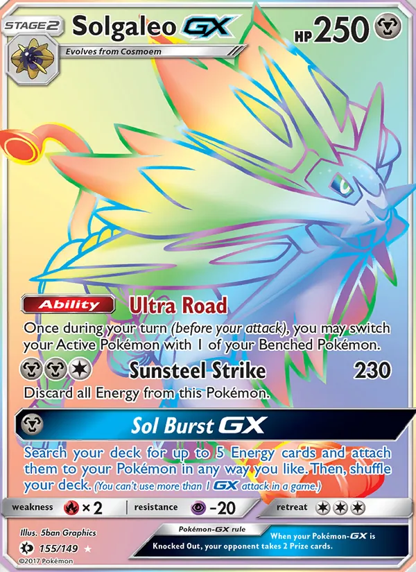 Solgaleo GX - Sun & Moon Pokemon Card