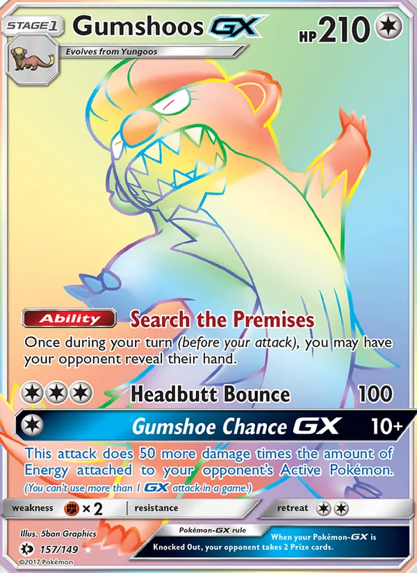 Gumshoos GX - Sun & Moon Pokemon Card