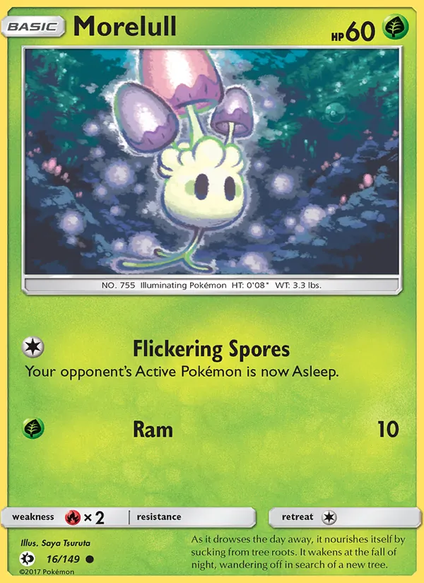 Morelull - Sun & Moon Pokemon Card