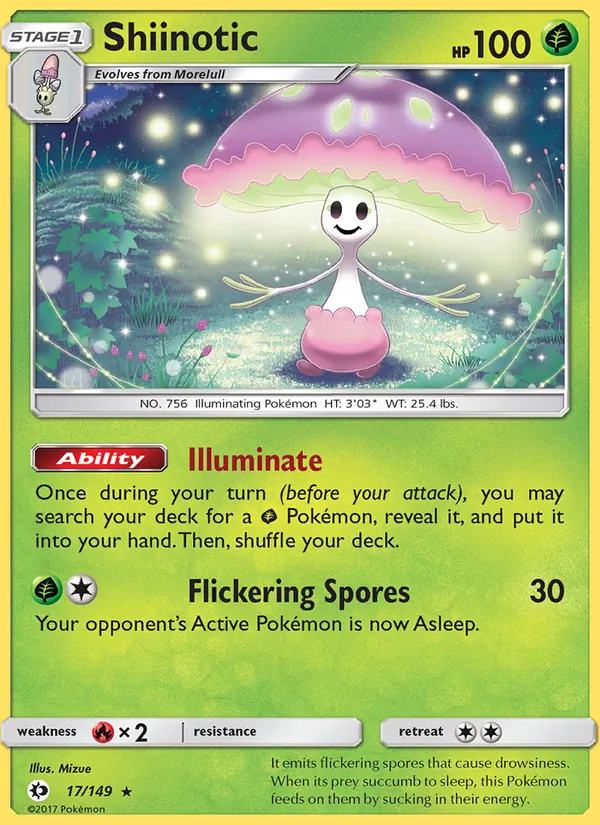 Shiinotic - Sun & Moon Pokemon Card