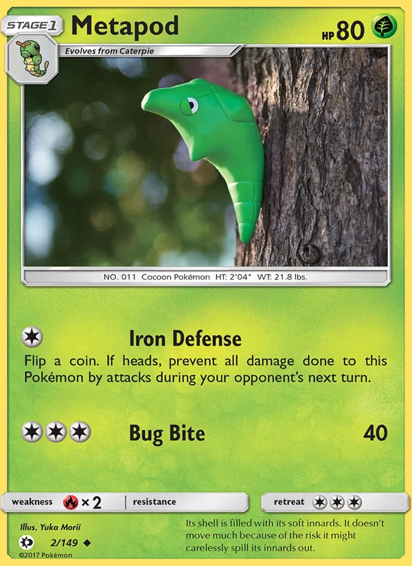 Metapod - Sun & Moon Pokemon Card