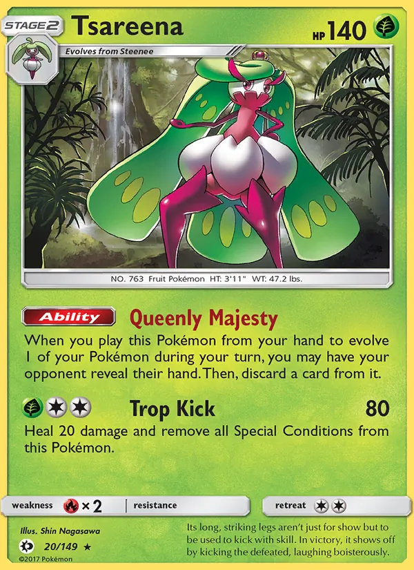Tsareena - Sun & Moon Pokemon Card