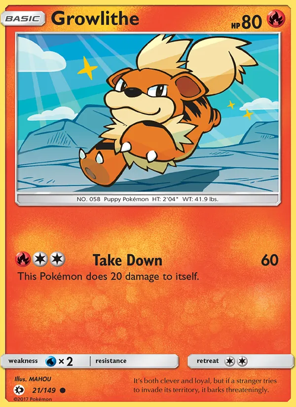 Growlithe - Sun & Moon Pokemon Card