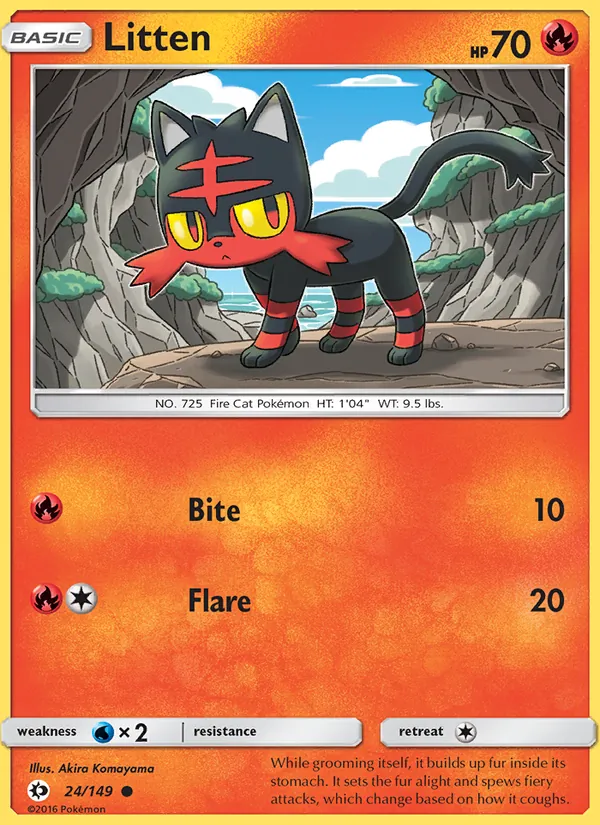 Litten - Sun & Moon Pokemon Card