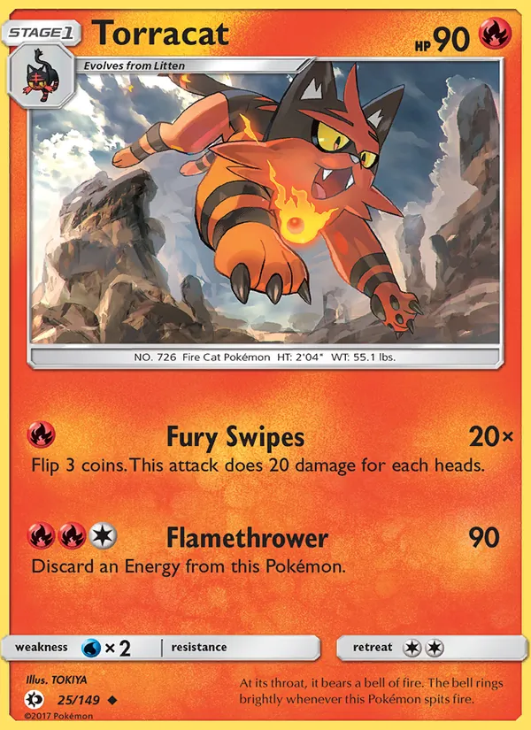 Torracat - Sun & Moon Pokemon Card