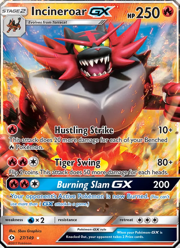 Incineroar GX - Sun & Moon Pokemon Card