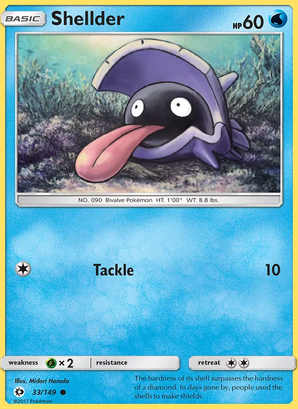 Shellder - Sun & Moon Pokemon Card
