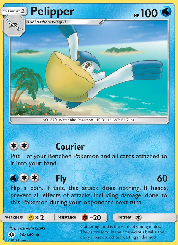 Pelipper - Sun & Moon Pokemon Card