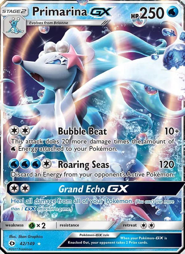 Primarina GX - Sun & Moon Pokemon Card