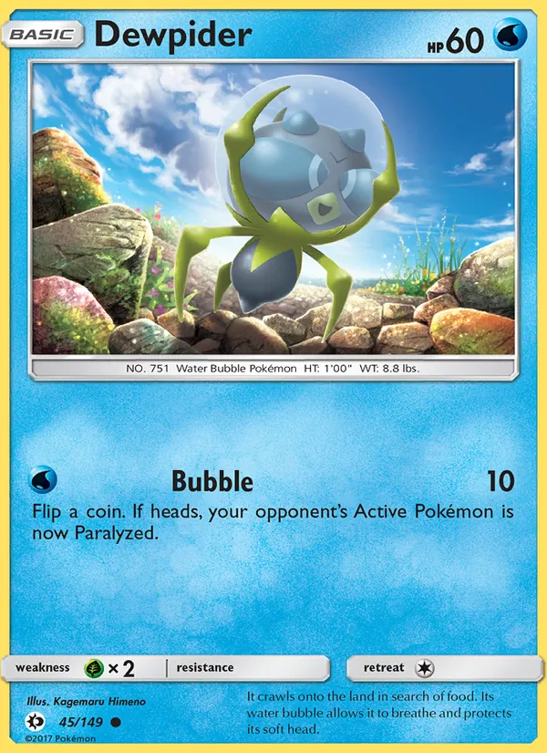 Dewpider - Sun & Moon Pokemon Card
